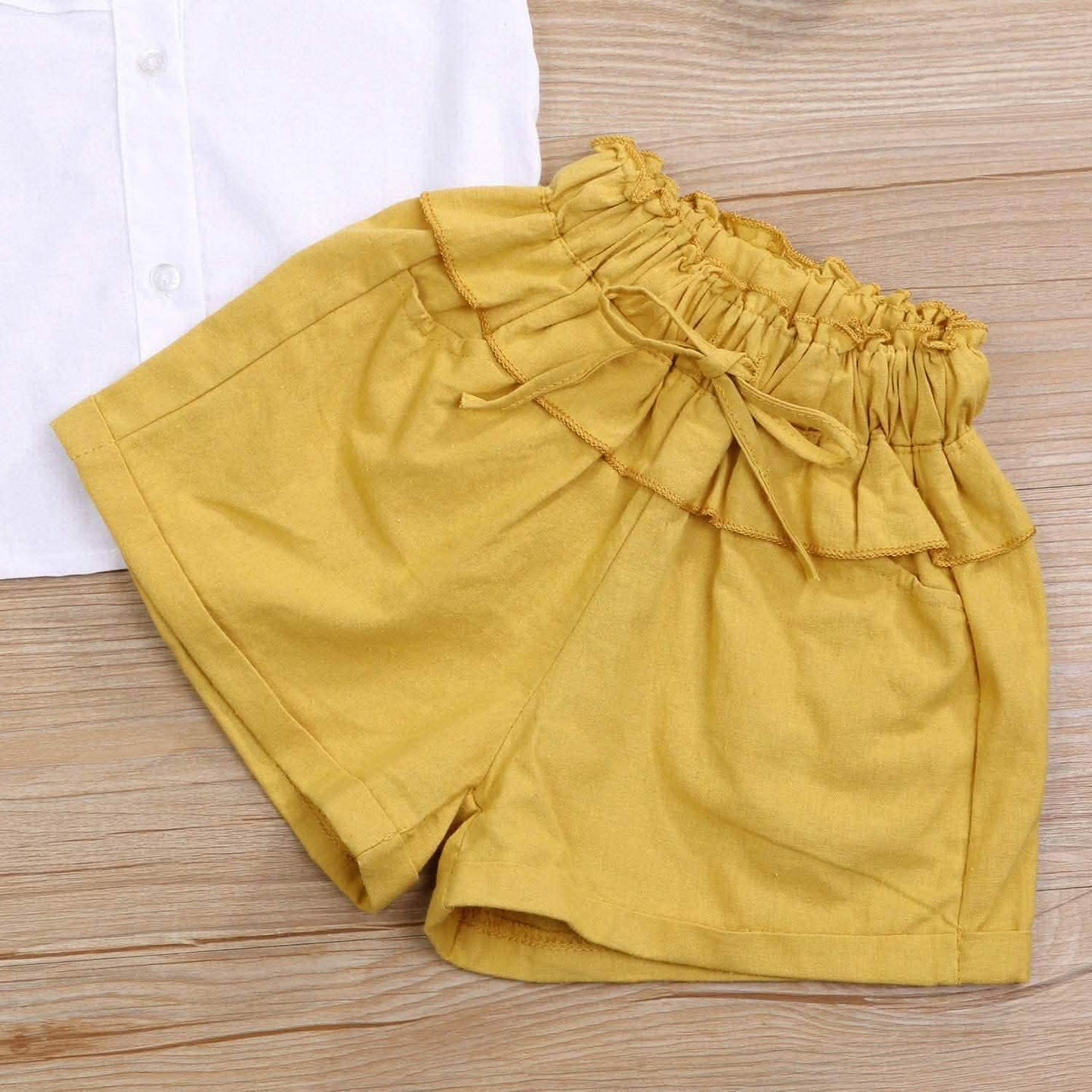2-Piece: Baby Girls Outfits Clothes T-Shirt Vest Tops + Shorts Pants