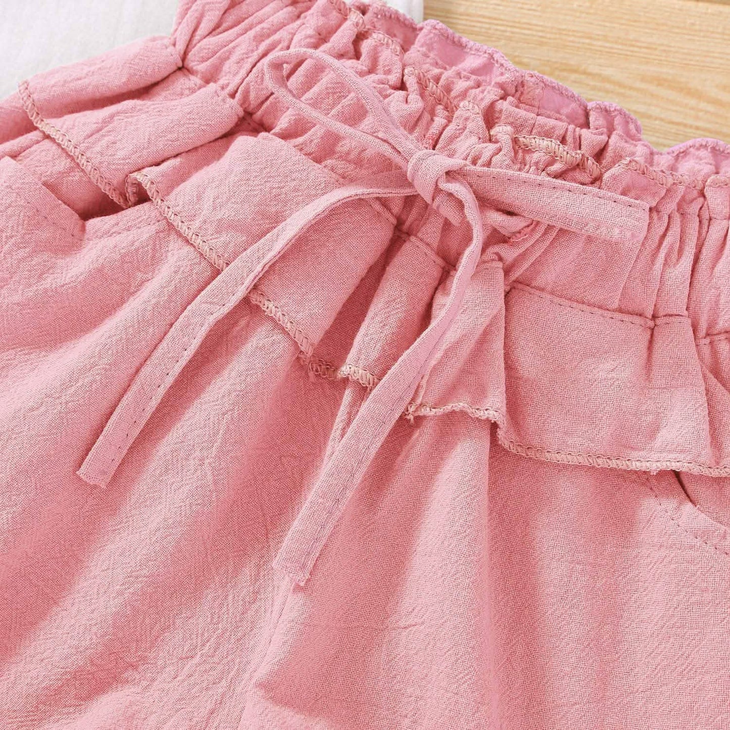 2-Piece: Baby Girls Outfits Clothes T-Shirt Vest Tops + Shorts Pants
