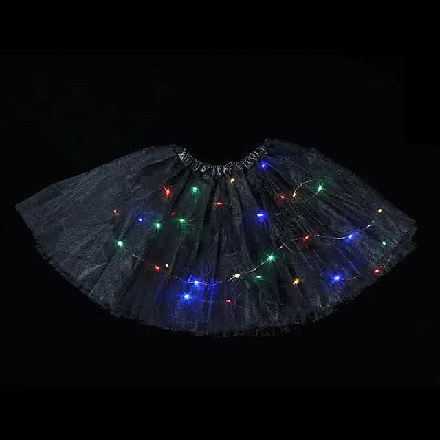 2-Piece: Girl's Skirt with LED Lights