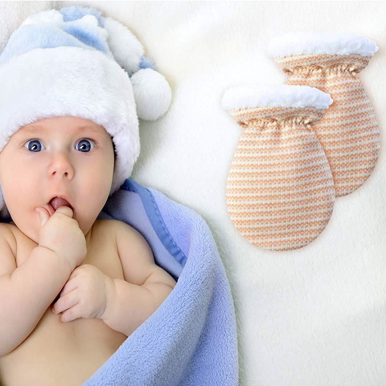 3-Pairs: Newborn Mitten Gloves
