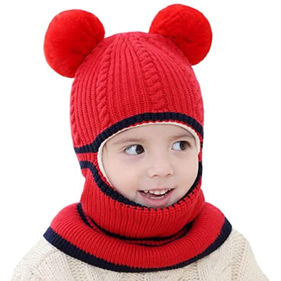 Toddler Fleece Lined Winter Bear Hat