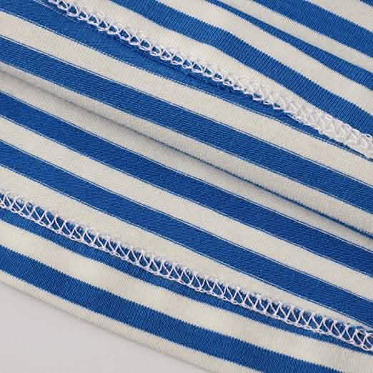 Girl's Cotton Casual Striped Jersey Dress