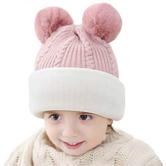 Toddler Fleece Lined Winter Bear Hat