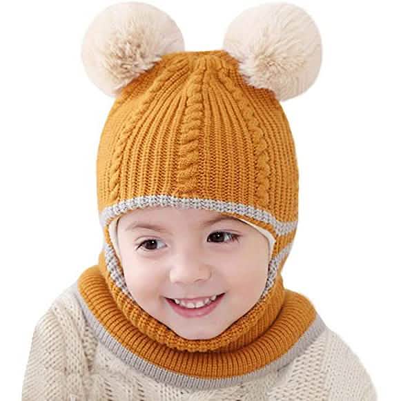 Toddler Fleece Lined Winter Bear Hat